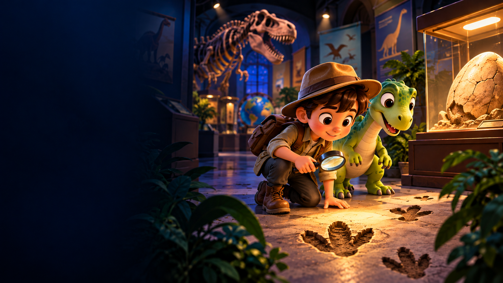 Dinosaur detective mystery for kids exploring dinosaur footprints