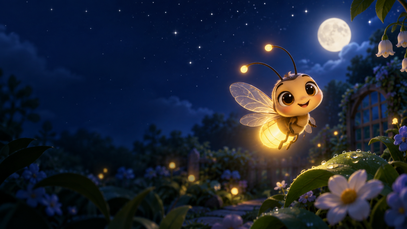 Bedtime story about kindness for kids featuring Lumi the Little Lantern Bug