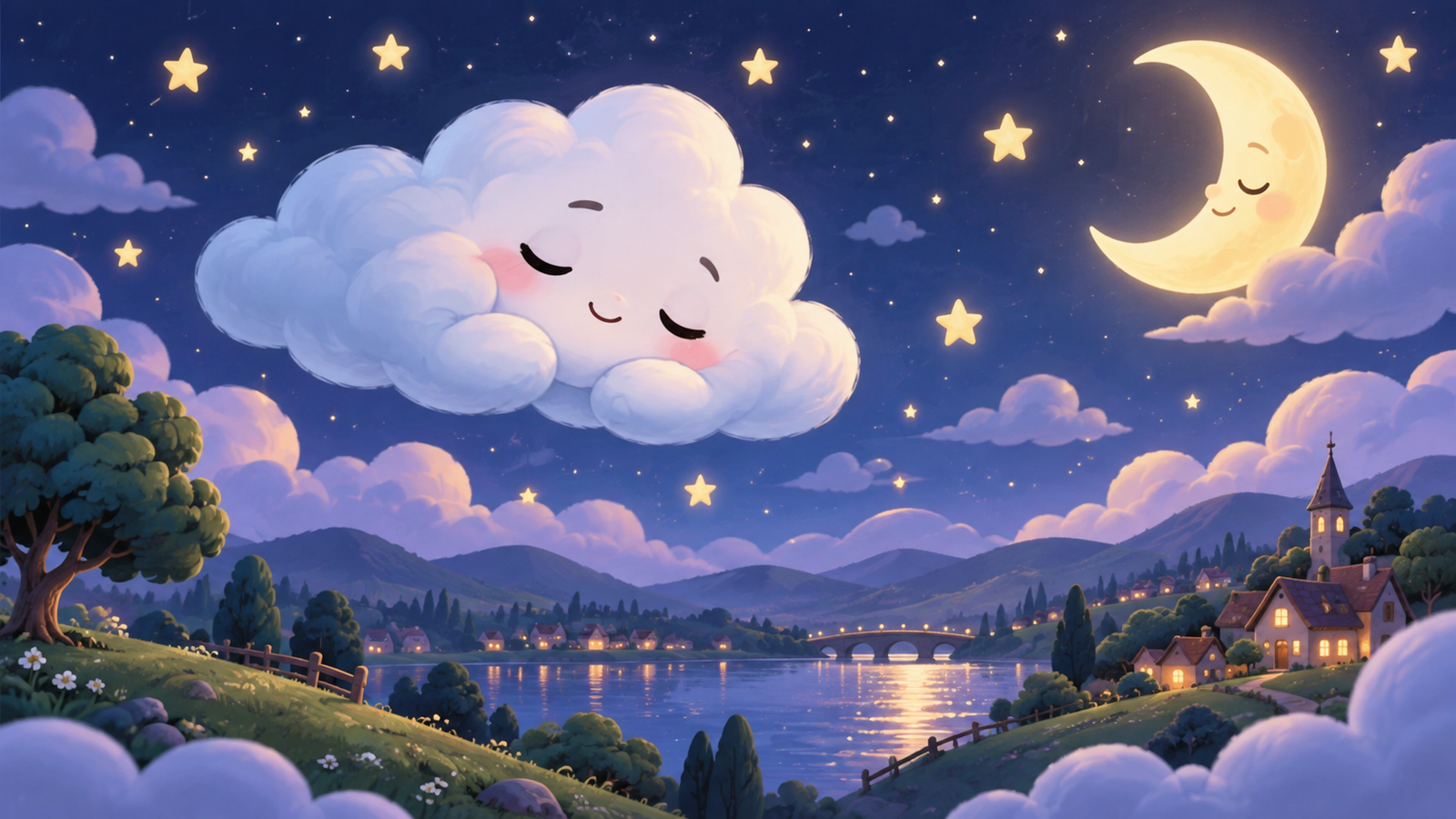 The Sleepy Cloud Who Couldn’t Drift bedtime story for kids